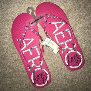 Floral flip flops from Aeropostale